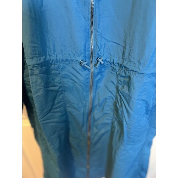 Spiritual Gangster Natasha Full Zip Long Jacket Small Blue Oversized Trench Hood - Picture 4 of 11